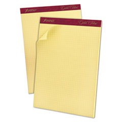Quadrille Pads,15lb,4 Sq/Inch,70/Sheets,8-1/2"x11",Canary