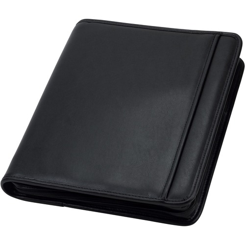 Zipper Binder, w/ iPad/Tablet Pocket, Storage, Black
