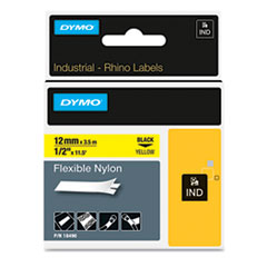 Label, Flexible Nylon, 1/2"x11.5', Yellow