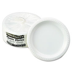 Party Expressions Plastic, Round, 10-1/4", 125/PK, White