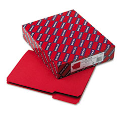 Interior Folder, 1/3 Cut Tab, Letter, 100/BX, Red