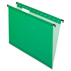 Hanging File Folders,1/5 Tabs,Letter,20/BX,Bright Green