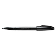 Sign Pens, Fiber Tip, Bold Point, 12/PK ,Black Barrel/Ink
