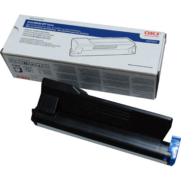 Genuine OEM Okidata 43979215 High Capacity Black Toner Cartridge (12000 page yield)