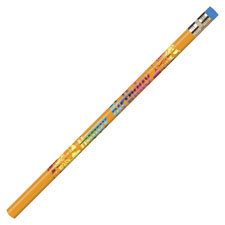 Metallic Designed No. 2 Pencil, Happy B-Day, 12/DZ, AST