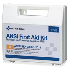 ANSI Bulk First Aid Kit, 25 Person, 89 Pieces, White