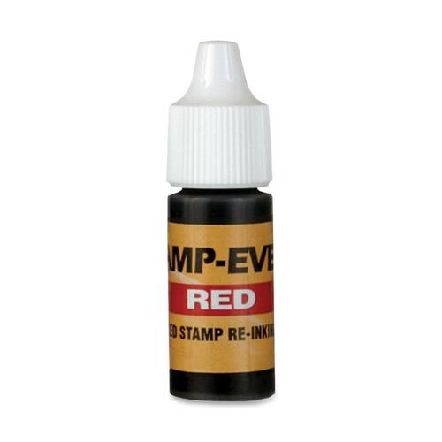 Refill Ink, f/ Pre-Inked Stamp, 7 ml, Plastic Bottle, Red