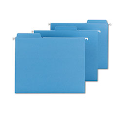 Hanging Folders,w/2-Ply Tabs Attached,1/3 Tab,Ltr,20/BX,Blue