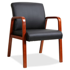 Guest Chair, 24"x25-5/8"x33-1/4", Wood, Black/Mahogany