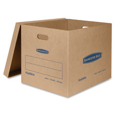 Classic Moving Boxes, Lg, w/Lid, 5/CT, Kraft