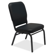 Oversize Stack Chair, 500lb Cap, 21"x25"x35-1/2", Black