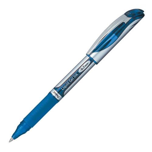 Liquid Gel Pen, Refillable, .7mm, Blue Barrel/Ink