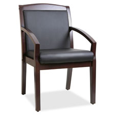 Wood Guest Chair, 23-1/4"x24-3/8"x35.88", Black/Cherry