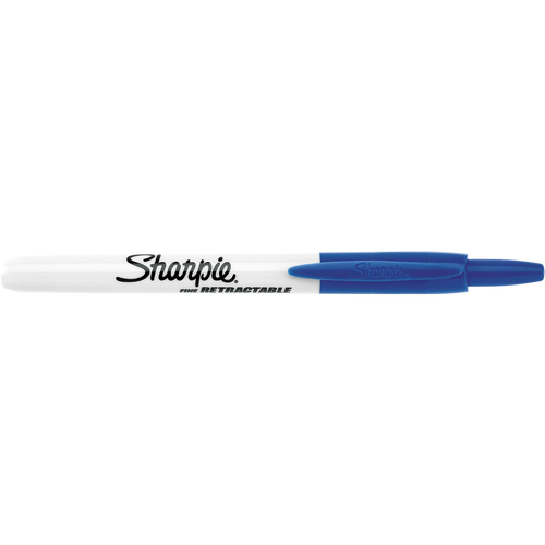 Retractable Sharpie Marker, Fine Point, Nontoxic, Blue