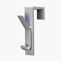 Partition Hook,1-1/2"x6-1/2"x2-1/2",Adjusts to 2-3/4",Gray