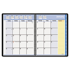 Monthly Planner System,12 Mth Jan-Dec,8-1/4"x10-7/8",Black