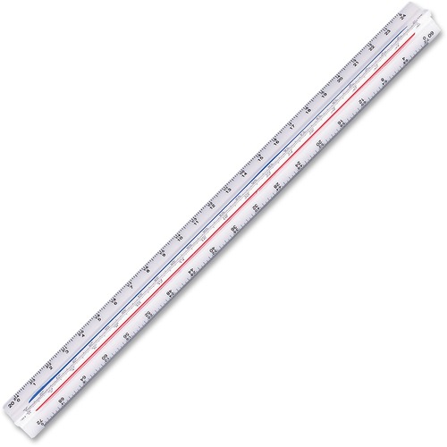 Triangular Scale, Engineer, Plastic, Color-Coded, 12", WE