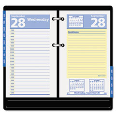 Daily Calendar Refill, Quicknotes, 2PPD, 3-1/2"x6",YW/BE Ink