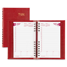 Daily Coil-pro Planner, 12Mth Jan-Dec, 8"x5", Red