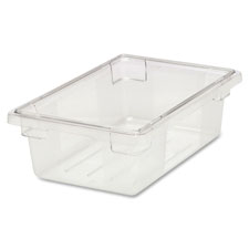 Food/Tote Boxes, 18"x12"x6", 3.5 Gallon Cap, Clear