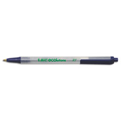 Retractable Ball Pens, Medium Point, 1DZ, CL Barrel/BE Ink