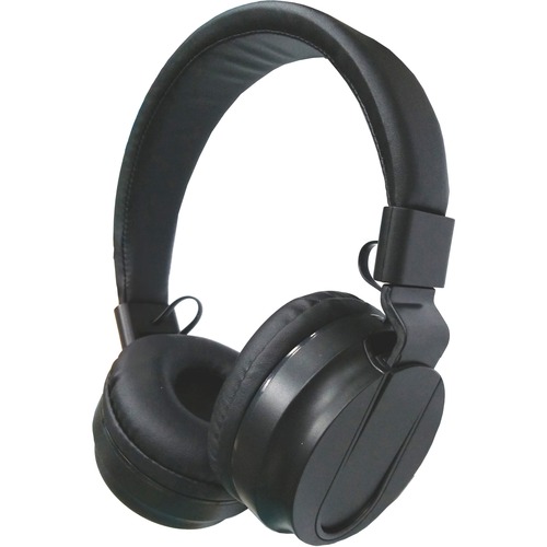 Stereo Headphones w/Volume Control, 71" Cord, Black