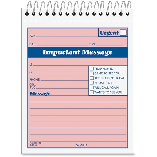 Phone Message Booklet, 50 Sets, 4-1/4"x5-1/2"