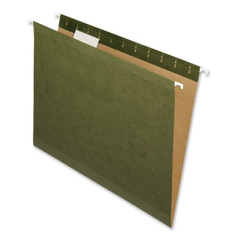 Hanging File Folders,Recycled,1/5 Cut,Letter,25/BX,Green
