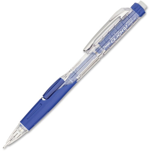 Mechanical Pencil,Refillable Lead/Eraser,0.7mm,Blue