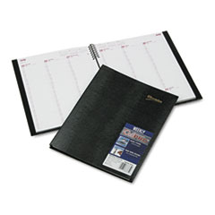 Weekly Planner,Hardcover,Weekday Schedule,11"x8-1/2",Black