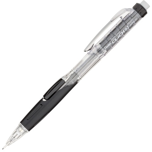 Mechanical Pencil,Refillable Lead/Eraser,0.7mm,Black