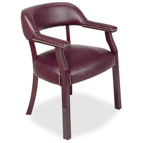 Captain Chair, Wrap Around Back, 26"x24"x30-3/4", Burgundy
