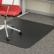 Rectangular Chairmat, Low Pile, 45"x53", Black