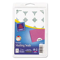 Mailing Seals, 1" Round, 600/PK, White