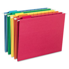 Colored Hanging Folders, 1/5 Tab Cut, Letter Size, Aqua
