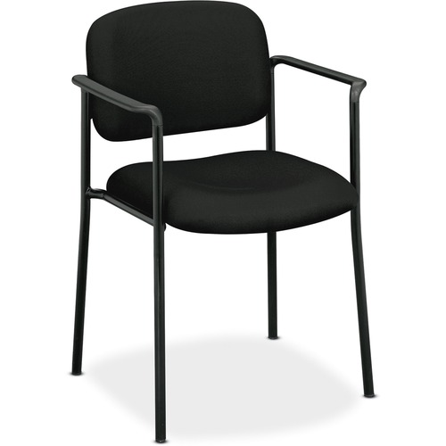 Guest Chair, W/ Arms, 23-1/4"x21"x32-3/4", Black Fabric