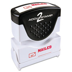 Mailed Shutter Stamp, w/Microban, 1-5/8"x1/2", REd