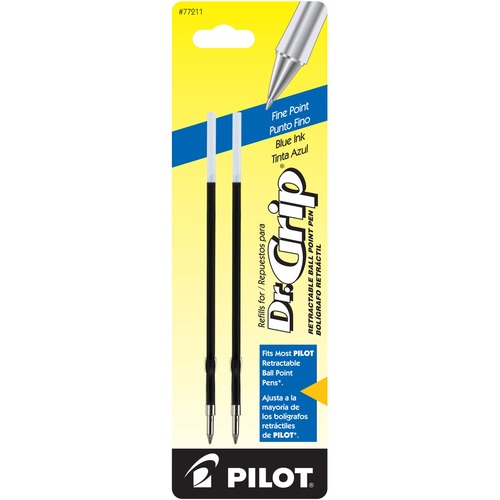 Retractable Refill, Fine Point, 2/PK, Blue Ink