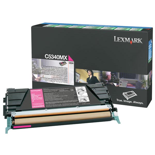 Genuine OEM Lexmark C5340MX High Yield Magenta Return Program Laser Toner Cartridge (7000 page yield)