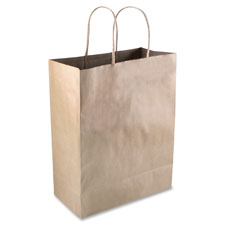 Paper Shopping Bag, 13"x10", 50/BK, Brown