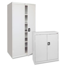 Steel Storage Cabinets, 36"x18"x72", Light Gray