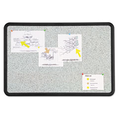 Bulletin Board, 4'x3', Black Frame/Faux Granite