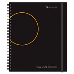 Planning Notebook Lined w/Cal,12Mth Jan-Dec,9-1/4"x11",BK