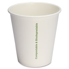 Compostable Cups, 12oz., 20/PK, White