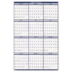 Laminated Wall Calendar, 12 Month, Jan-Dec,18"x24",BEGY