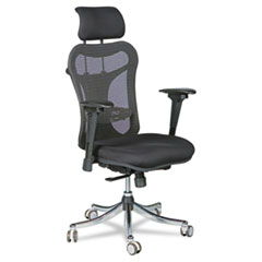 Executive Chair,Adjustable Ht/Headrest,28"x24"x51",Black