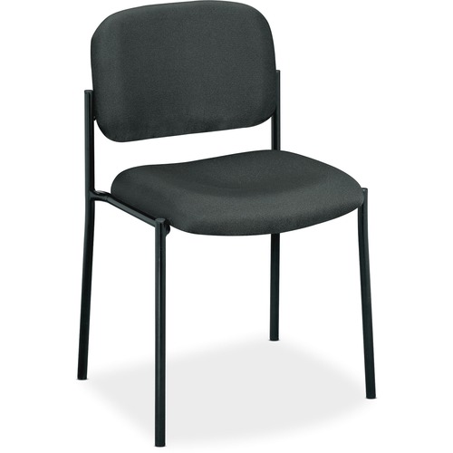 Armless Guest Chair, 21-1/4"x21"x32-3/4", Charcoal