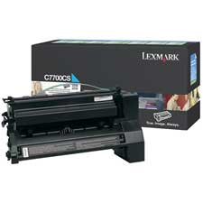 Genuine OEM Lexmark C7700CS Cyan Return Program Print Cartridge