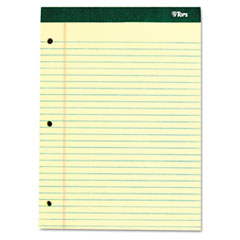 Legal Pad,Perforated,Wide Rule,3HP,8-1/2"x11-3/4",Canary