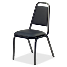 Stacking Chair, 18"x22"x34-1/2", 4/CT, Black/Black Frame